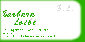 barbara loibl business card
